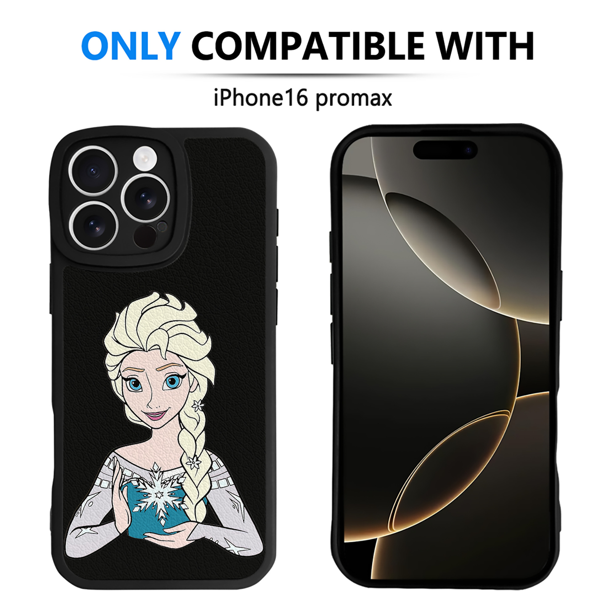（画像用） アナと雪の女王 アンナ エルサ Frozen Anna Elsa 【iPhone 16シリーズ対応】シリコンスマホケース（レザー調） 材質：シリコン